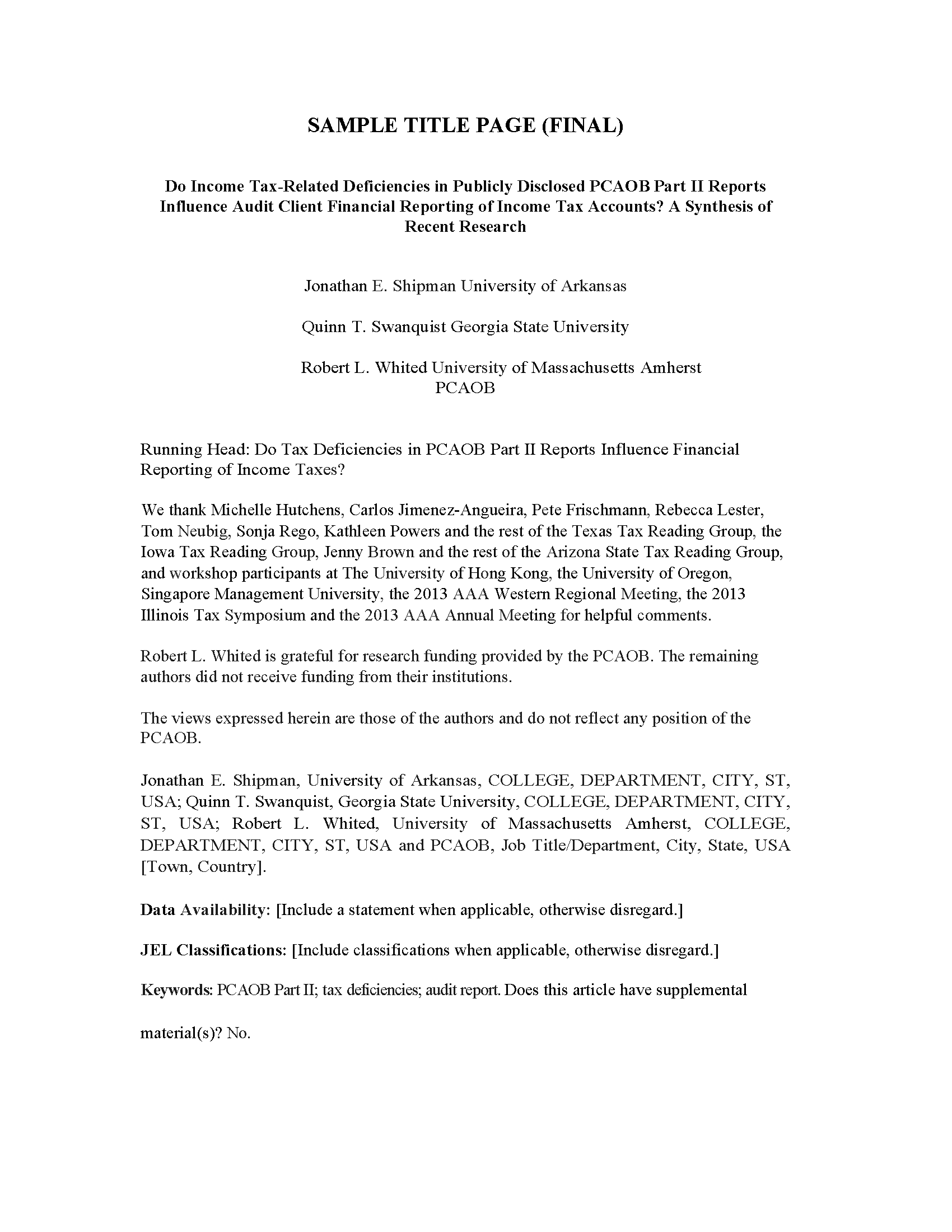 SAMPLE TITLE PAGE (FINAL)