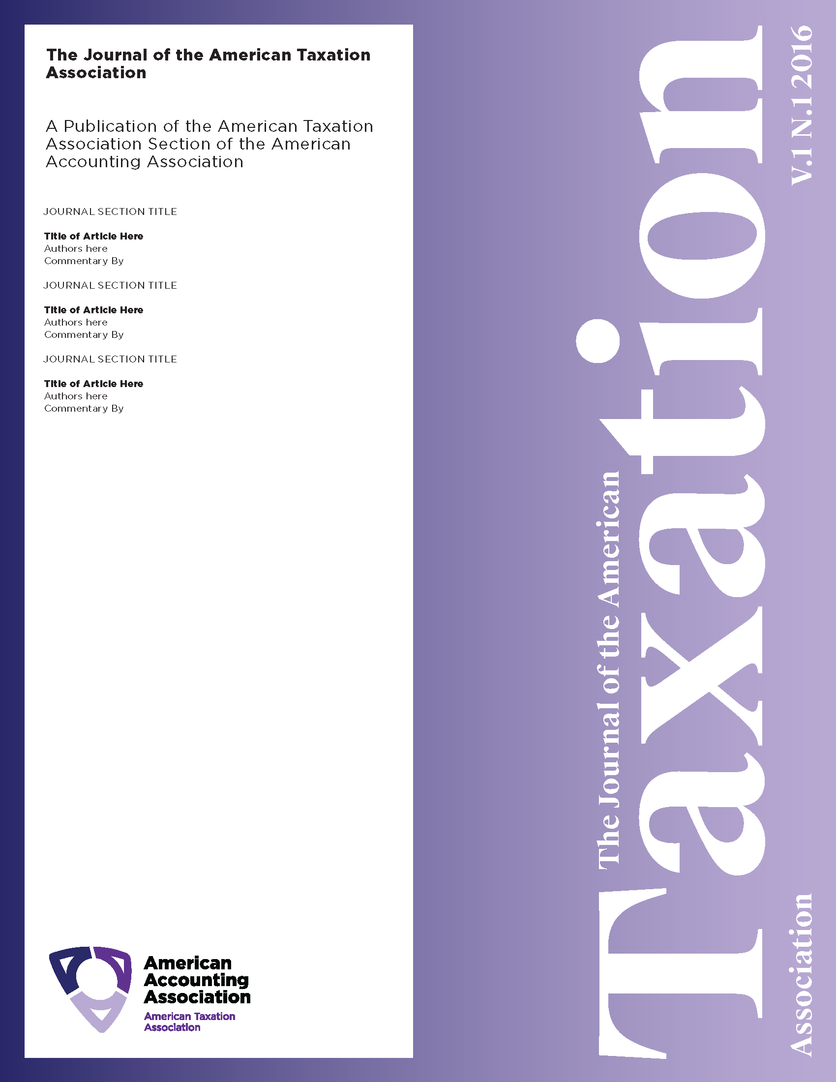 The Journal of the American Taxation Association